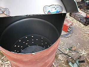 ドラム缶焼却炉製作