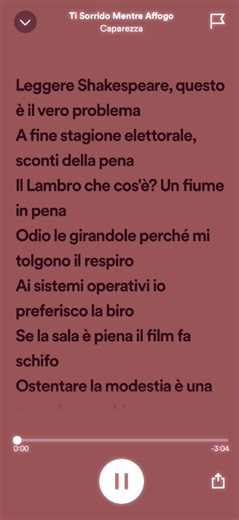 “𝓣𝓲 𝓢𝓸𝓻𝓻𝓲𝓭𝓸 𝓜𝓮𝓷𝓽𝓻𝓮 𝓐𝓯𝓯𝓸𝓰𝓸-𝓒𝓪𝓹𝓪𝓻𝓮𝔃𝔃𝓪” Semplicemente meravigliosa questa canzone. Non vi nego che il primo ritornello l’ho messo come bio di whatsapp 😂 #caparezza #Caparezza #tisorridomentreaffogo #ti #sorrido #mentre #affogo #speedsongs #speed #songs #speedupsongs #perte #foryou #fyp