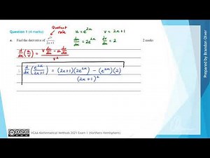 VCAA Mathematical Methods 2021 NH Exam 1 - Question 1