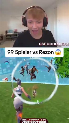 99 Spieler vs Rezon in Fortnite 😱#fortnite #shorts #rezon