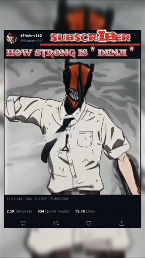 How Strong is Denji Chainsaw Man #anime #chainsawman #shorts