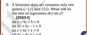 A bivariate data set contains only two points (-1, 1) and (3, 2... | Filo
