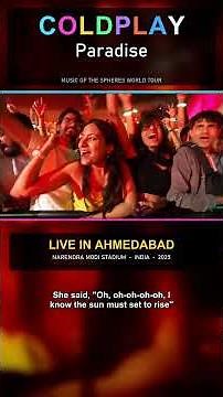 Coldplay - Paradise | Live in Ahmedabad 2025 | 4K Short