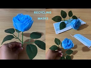 Easy Rose Flowers using Face Mask|Face Mask Flower Making|Best Out of Waste|Flower Mask