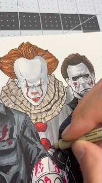 Drawing Pennywise!🤡 #art #drawingprocess #artistdrawing #horror
