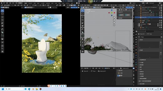 blender渲染怎么用一张天空图片做背景