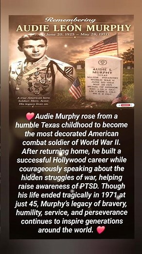 Audie Murphy – The War Hero Who Became a Hollywood Legend 🇺🇸⭐ #shorts #viral #story