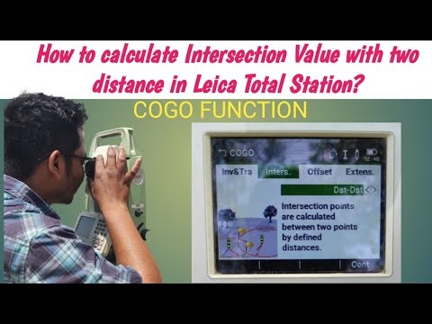 How to calculate Intersection Value with two distance in Leica Total Station? | COGO Function