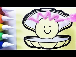 Pearl oyster coloring & drawing ㅣ 진주 조개 그리기 색칠하기
