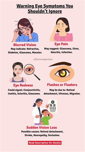 Warning Eye Symptoms You Shouldn’t Ignore | Spot the signs early #healthylifestyle #healthtips
