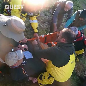 6.7K views · 18 reactions | The coastguard rescues a man with a broken ankle, stranded on an island 洛塚 #SavingLivesAtSea | Quest | Facebook