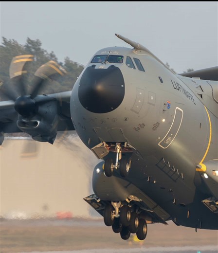 Airbus A400M Atlas Takes Off in Stunning Sunset