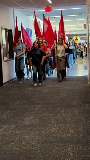 Tonight our Lady Rattlers start their playoffs at 6pm at CHS!! Today we wished them luck as they made their way down the halls! Go girls💥❤️‍🔥💥❤️‍🔥#flagfootball #girlsfootball #highschoolfootball #crismonhs #qcleads #qcusd #chooseqcusd #unitedwelearn | Crismon High School
