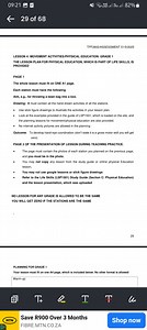 Physical Education Lesson Plan for Grade 1 (Part of Life Skills... | Filo