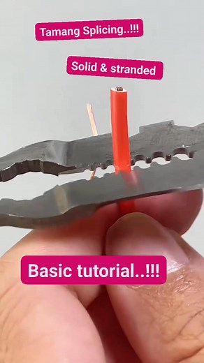 Basic splicing ng solid at stranded wire... Panoorin..!!! #fbpost2025シ | Arnold A Carreon