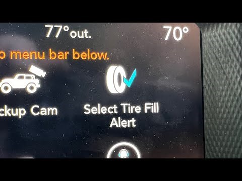 How to enable the Tire Fill Alert (if equipped).