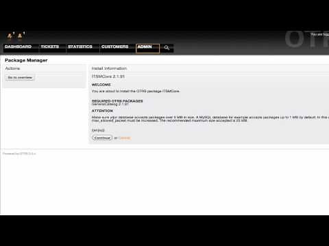 OTRS 3: Installing OTRS ITSM