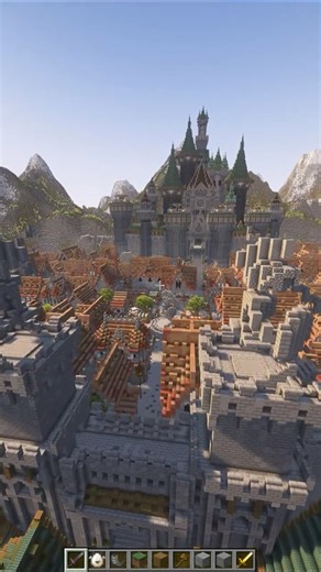 A Minecraft Kingdom Medieval City at Day #minecraft #minecraftshorts #gaming #minecraftbuilding