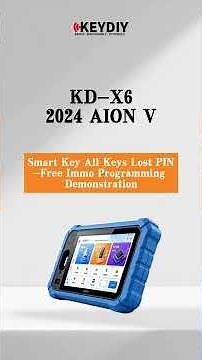 2024 AION V Smart Key All Keys Lost PIN-Free Immo Programming with KD X6 #keydiy #locksmith