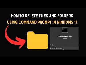 How to delete files and folders using Command Prompt in Windows 11
