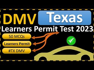 Texas DMV Practice Test 2023 New Permit (Learners Permit)