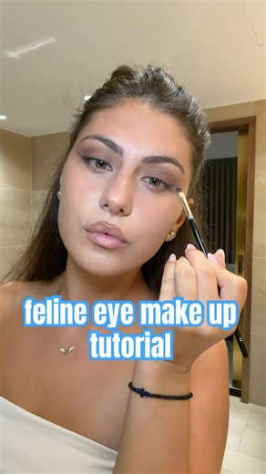 feline eye make up tutorial 🐈‍⬛ #fyp #makeuptutorial #makeuphacks #cateye
