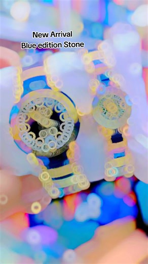 Stylish Blue Edition Ceramic Stone Couple Watch