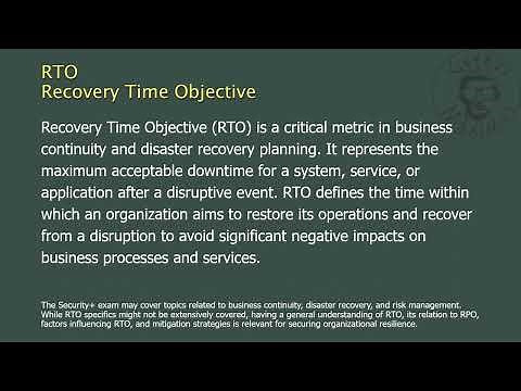 RTO - Recovery Time Objective
