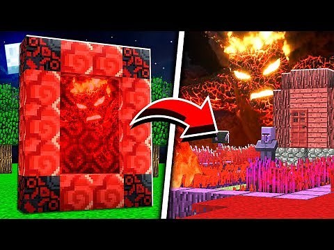 Portal to The LAVA MONSTER Dimension in Minecraft!