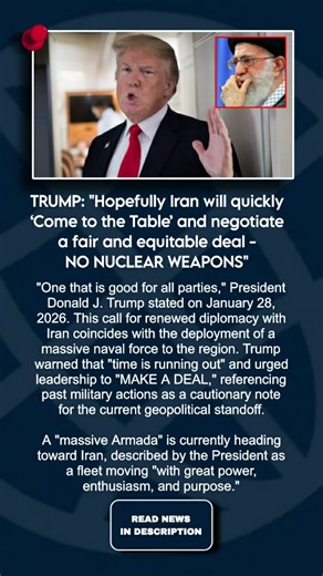 Trump Urges Iran Toward New Deal Amid Naval Deployment