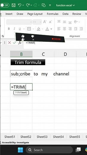 Excel TRIM Formula Tutorial | Remove Unwanted Spaces Like a Pro #excel #skillexcel