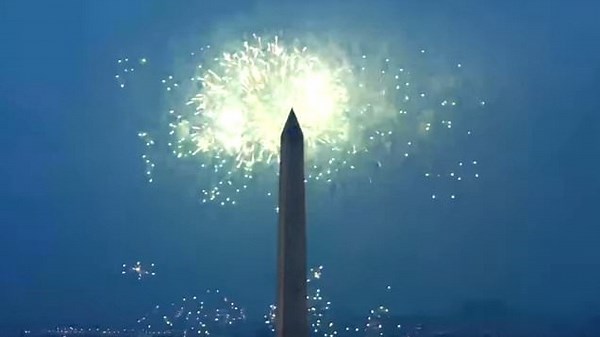 Stunning fireworks display wraps up Trump's military parade in DC