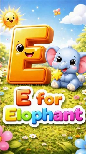 👉 E for Elephant 🐘 | ABC Learning for Kids | Fun & Easy Alphabet Video! #kidslearning #phonics