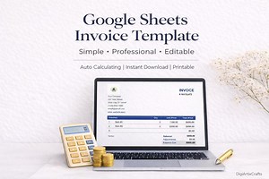 Google Sheets Invoice Template | Simple Billing Spreadsheet for Small Business | Editable & Printable Invoice - Etsy Canada