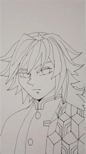 Draw Tomioka Giyu #anime #tomioka #trending #youtubeshorts