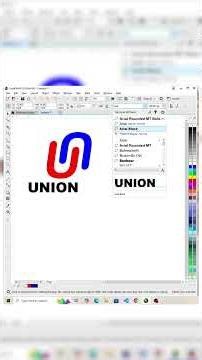 Union Bank of India logo design in Corel draw #thegyanworld #shortvideo #design