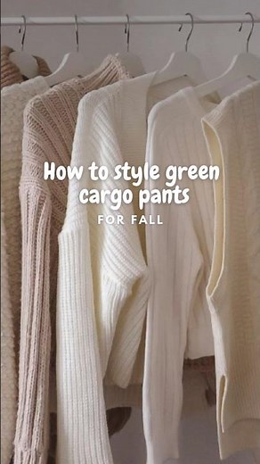 How to style green cargo pants for fall 🤍what should I style next??