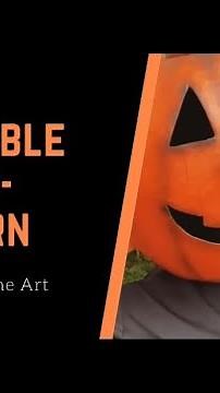 Jack-o-Lantern DIY Wearable for photoshoots / Pumpkin Head / DIY Halloween Decor / Spooky pumpkin