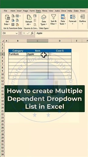 How to Create Drop Down list in Excel