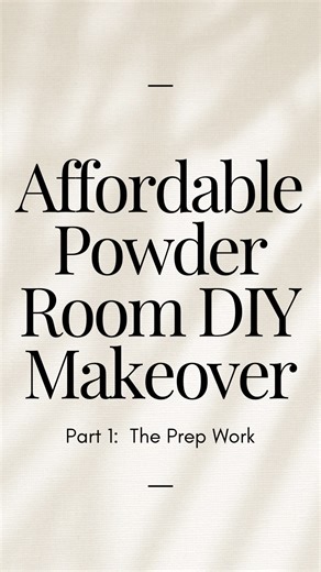 DIY Powder Room Makeover - Part 1 (I made a big ol mess.) 🤣✌️ I bought this house 10 years ago from #ExcelHomes as a quick possession, so unfortunately, I was not able to select any interior finishings. Over the past 3 years, I have been upgrading the house to make it a little more me. So, if DIY home renovations are of interest, you may wish to join me on this little adventure as I will be sharing my favourite, affordable DIY projects. *PS - always check with a professional first if you are un