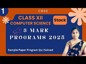 Solving 3 Mark Stack Program Questions Just Got EASIER with These 5 Tips |12th Computer Science| SQP
