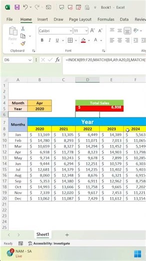 Master INDEX + MATCH in Seconds! | Smarter Lookups with INDEX & MATCH in Excel #exceltips #excel