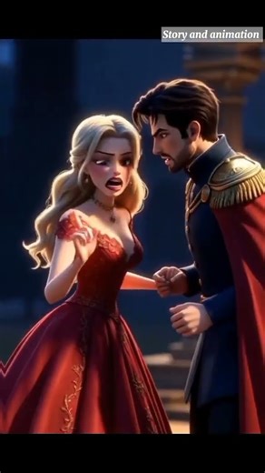 The princess is crying because of the fight between the queen and the king#king#queen#princess