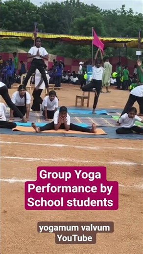 Group Yoga Performance by School students‪@yogamumvalvum‬