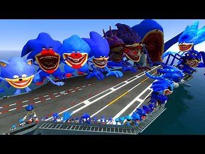 AIRCRAFT CARRIER ALL SHIN SONIC TAPES.EXE FAMILY POPPY PLAYTIME CHAPTER 5 SPARTAN KICK in Gmod!