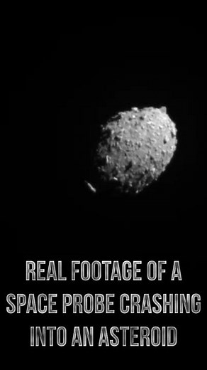Real Footage of a Spacecraft Crashing into an Asteroid!
