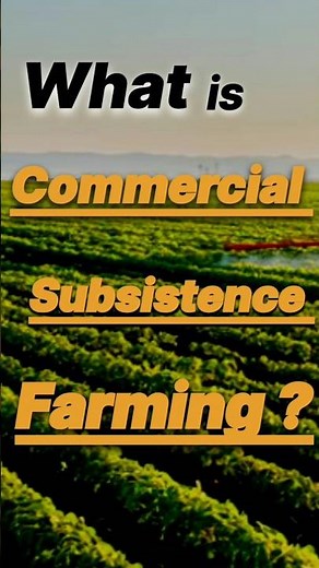 Commercial Subsistence farming | methods of commercial farming | #agriculture | #geography