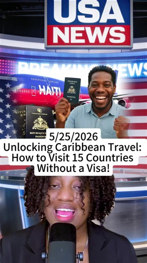 Unlocking Caribbean Travel: How to Visit 15 Countries Without a Visa! ✈️🌍 #TravelTips #Caribbean #VisaFree #foryou #fpy #greenscreen #foryoupage #haitiantiktok509 #viral #haiti #haitiantiktok #darlinetanisha