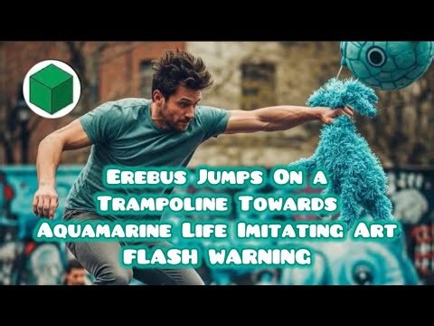 Erebus Jumps On a Trampoline Towards Aquamarine Life Imitating Art FLASH WARNING