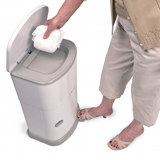 Janibell Akord Adult Incontinence Disposal System  : odor-free, 11 gallon adult diaper pail